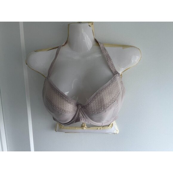 Change Grey Bra with Lace Trim and Button Detail - Missing Strap - Size 30H - Picture 12 of 14